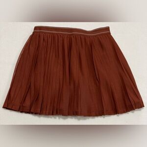 Calia Womens S Pleated Mesh Skort Court Collection In Red Brown 2-Way Pocket NWT